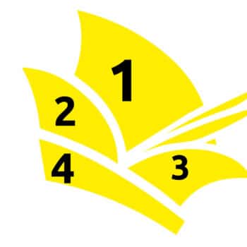 a yellow and black logo