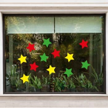 Raamsticker carnaval sterren PlakHet