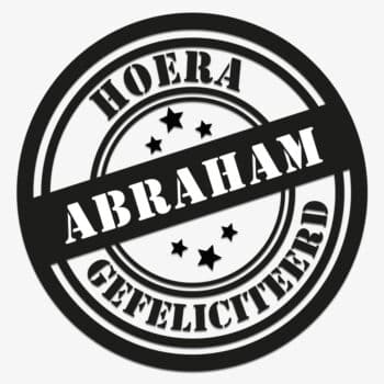 Raamsticker verjaardag Abraham