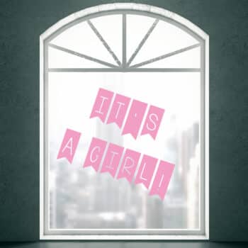 Geboorte raamsticker It's a girl PlakHet