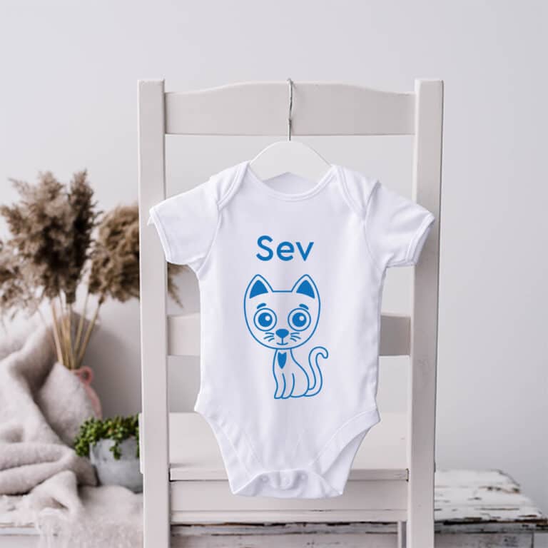 Trendy ROMPER Kat met naam PlakHet