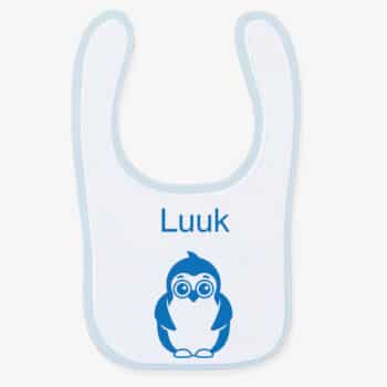 Slabbetje Pinquin met naam PlakHet