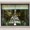 Kerstboom Merry Christmas cadeautjes raamstickers