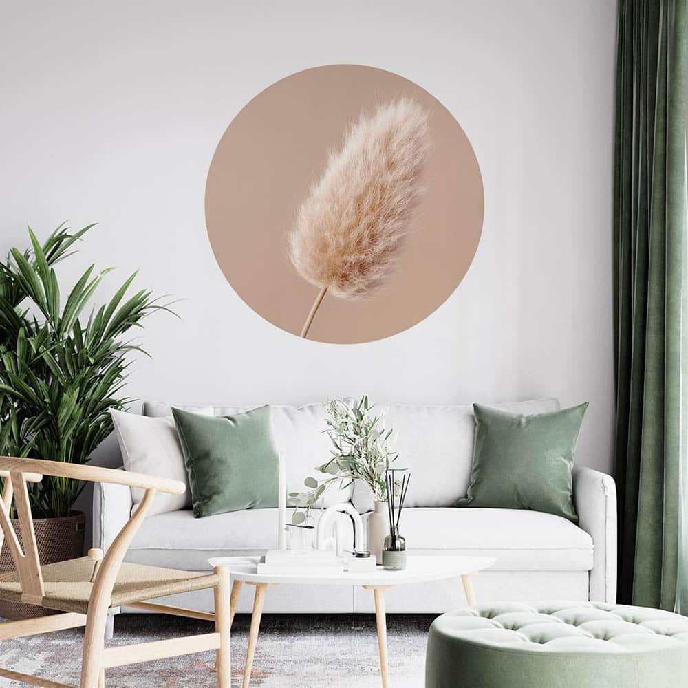 Muurcirkel Hazestaart naturel PlakHet