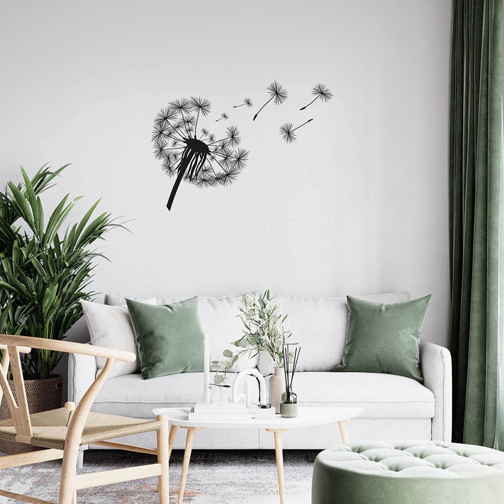 Muurcirkel Paardebloem 1 PlakHet