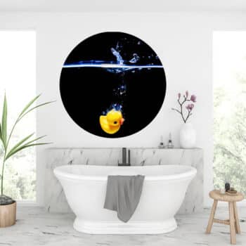 muurcirkel badeend zwart