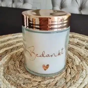 Plakhet Kaars in glazen potje