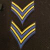 Embleem Sergeant strepen Blauw Geel