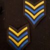 Embleem Sergeant strepen Blauw Geel