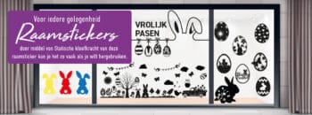 statisch herbruikbare raamstickers plakken