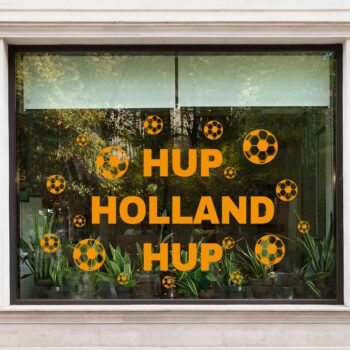 a window with a sign on it