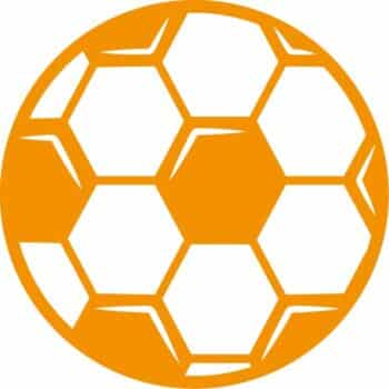 a yellow and white football ball