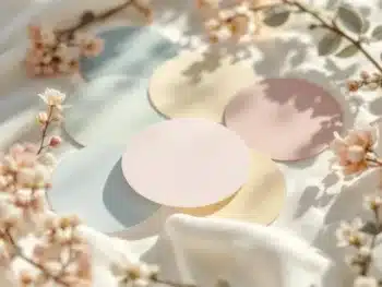 Geboortekaartje stickers in pastelkleuren en klassieke combinaties op witte ondergrond met kleurenstalen