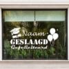 Gefeliciteerd geslaagd met naam