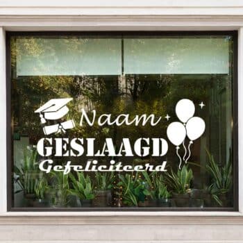 Gefeliciteerd geslaagd met naam