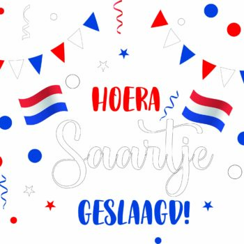 Hoera geslaagd Saartje 120 x 75