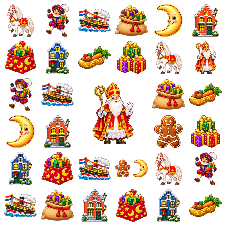Herbruikbare raamstickers Sinterklaas - Seizoensraam