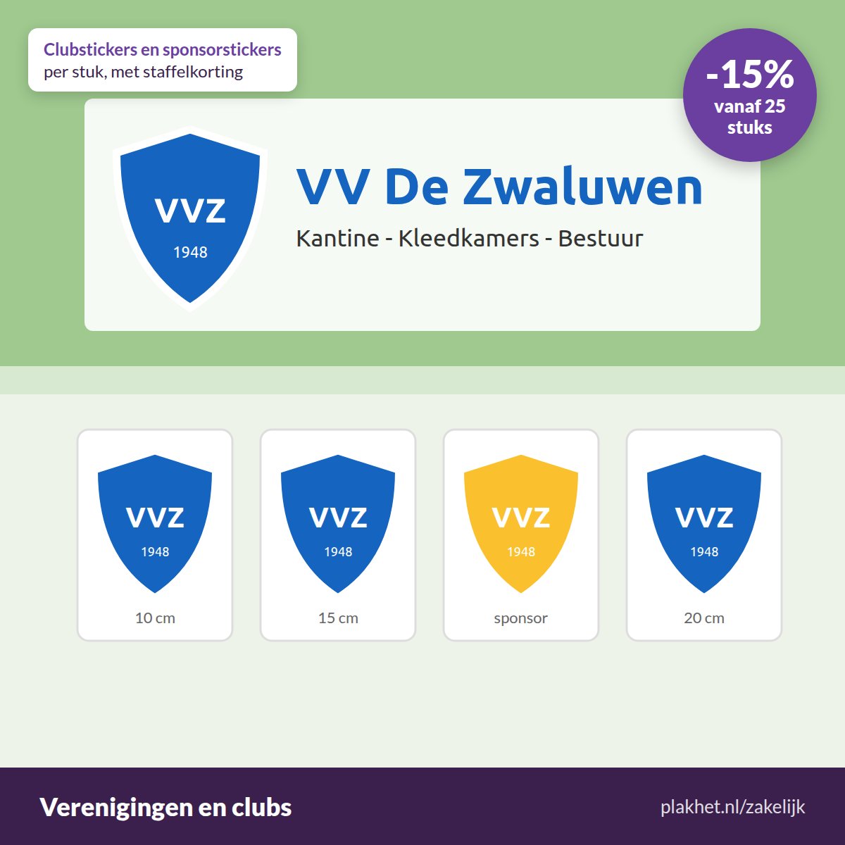 Verenigingen en clubs - Plakhet.nl