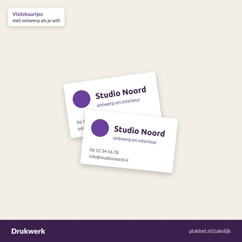 Zakelijk bestellen: visitekaartjes en drukwerk