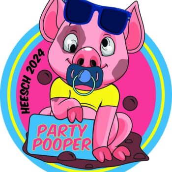Embleem Party Pooper Krullendonk