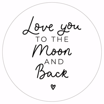 Muurcirkel To the moon and back wit