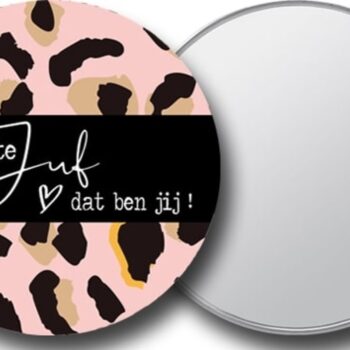 StormIT-Design Zakspiegeltje Tofste juf roze