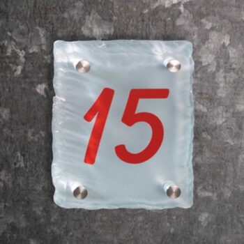 Glazen naambord BM1 - naambord BM1
