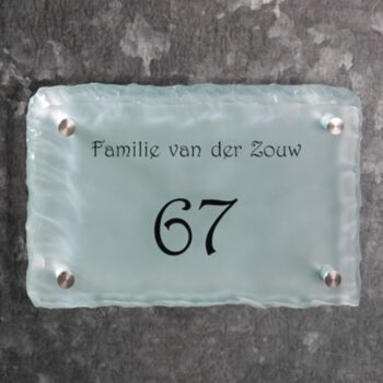 Glazen naambord BM4 - naambord BM4