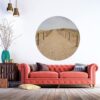 Muurcirkel duinpad als rond schilderij voor aan de wand
