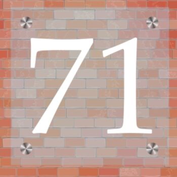 Glazen naambord H12 helder glas PlakHet