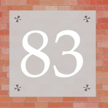 matglas huisnummer m83 PlakHet