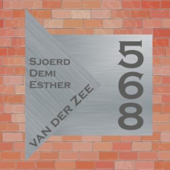 PlakHet Glazen Naambord-T38
