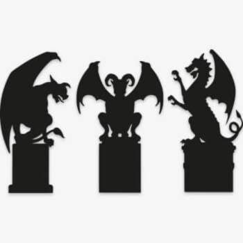 stormit raamfolie sticker Halloween pilaren