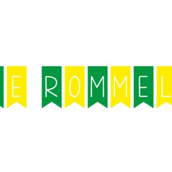 a green yellow and black flag with black text