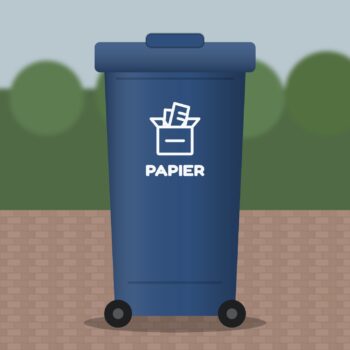 Container sticker papier op een kliko container