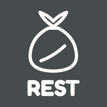 Container sticker restafval ontwerp