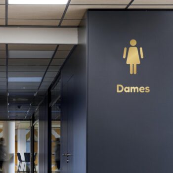 deursticker dames goud
