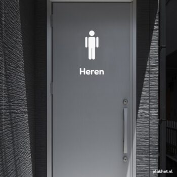 deursticker heren wit