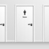 Deursticker toegankelijk toilet zwart