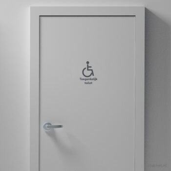 deursticker toegankelijk donkergrijs