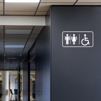 deursticker wc combi wit