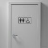 Toiletbordje sticker zwart