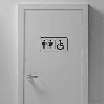 Toiletbordje sticker zwart