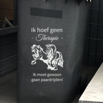Kliko sticker ik hoef geen therapie - Ik hoef geen therapie, ik moet gewoon gaan paardrijden!