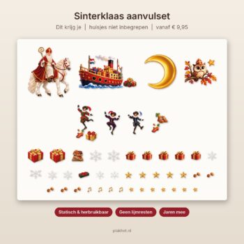 Inhoud Sinterklaas raamstickers aanvulset