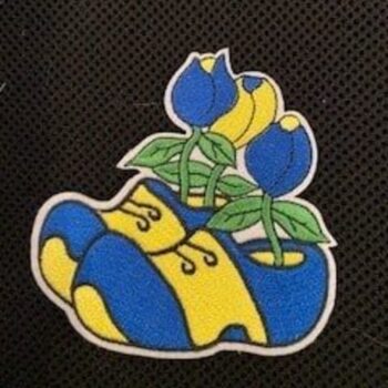 Embleem Klompen Blauw Geel