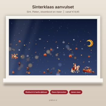 Sinterklaas raamstickers aanvulset op raam