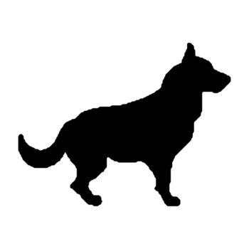 Muursticker Duitse herder ontwerp