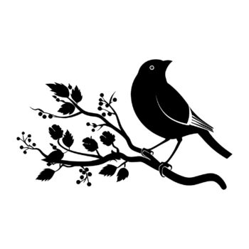 Muursticker merel ontwerp