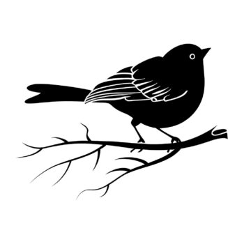 Muursticker roodborstje ontwerp